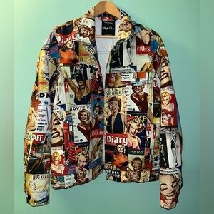 Marilyn Monroe magazine print bomber jacket